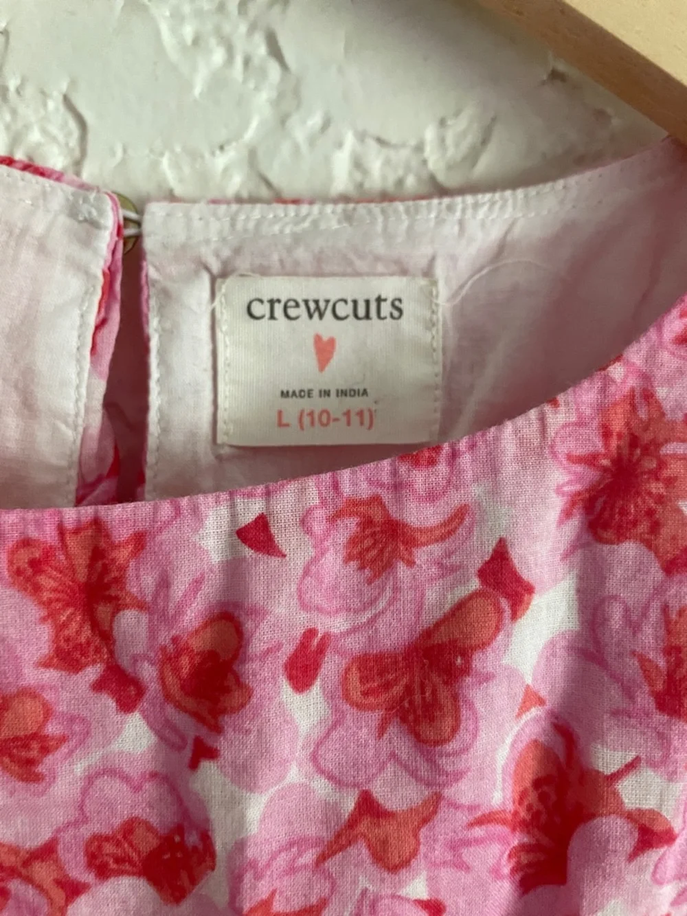 Jcrew Crewcuts Floral Cotton Babydoll Top L 10/11 - Picture 3 of 6